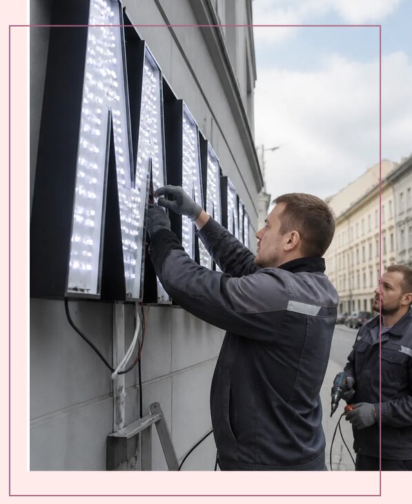 Изготовление и монтаж светодиодных LED вывесок в Городце